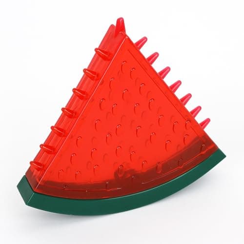 Brinquedo Pet Melancia para Cães Mordedor Resistente com Som Massageador de Dentes Brinquedo Interativo Cachorro Pequeno e Médio Porte