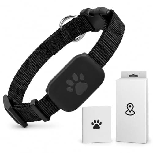 Tag Rastreador GPS Gatos e Cachorros Compatível com iphone iOS (App Buscar) Find My, Coleira Localizadora Anti-Perda Resistente, Buscador de Pets Rastreamento Cães PREMIUM (Preto (Coleira  Tag))