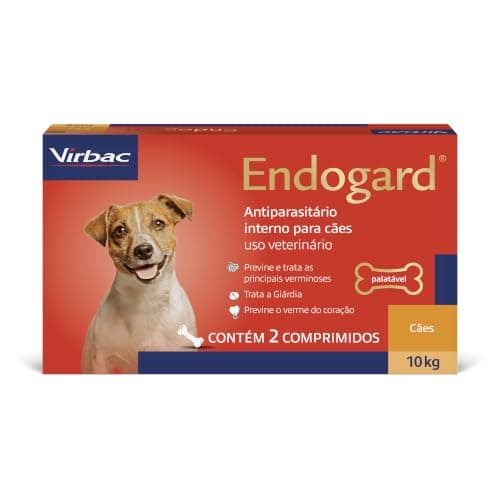 Virbac Endogard Vermífugo para Cães até 10 kg com 2 Comprimidos
