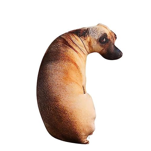 Stepxi Almofada de cachorro simulação 3D em forma de cachorro, almofada divertida Shiba Inu de pelúcia de 50 cm para decoração de casa