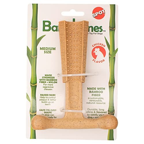JAMBO PET  Osso Mordedor Para Cachorro  Bamboobone T  Fortalece Dentes E Musculatura Bucal  Resistente  Feito em Bamboo Sabor Frango  Tamanho Médio