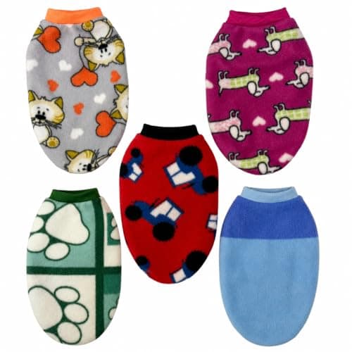 Kit Roupa Soft Pet para Cachorros e Gatos Inverno Quentinha Estampada Diversas Cores e Modelos (Tamanho 0 ao 14), KIT COM 3 PEÇAS, MACHO, 2