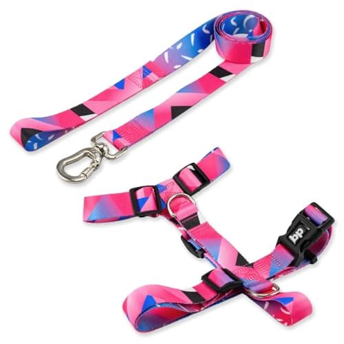 Basic Pet Coleira Peitoral Com Guia Para Cachorro Cães Modelo Tradicional H Tamanho Porte Grande Médio Pequeno (M, Lawn)