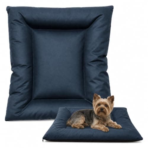 Colchonete Pet Sued Impermeável Lavável Almofada Cachorro Gato AZUL GRANDE