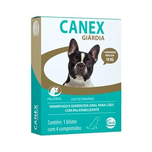 Ceva - Canex Giárdia Vermífugo para Cães - 4 Comprimidos