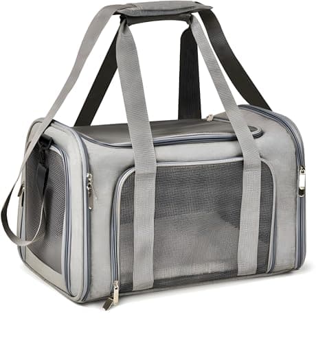 Bolsa de Transporte para Pets, Tamanho Médio 40x25x25cm, para Cães e Gatos até 8kg, Dobrável, Ventilada, Impermeável
