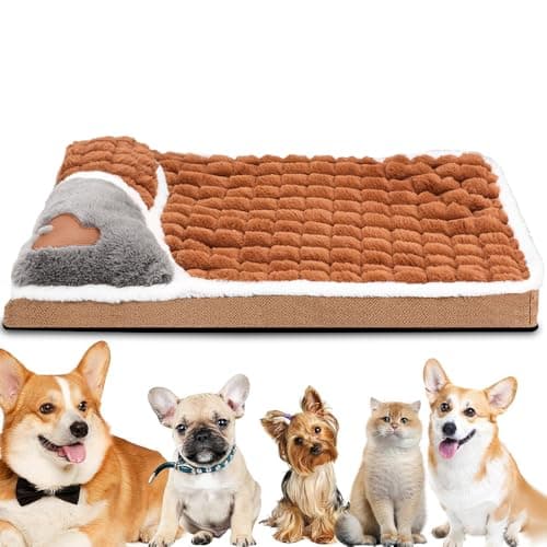 Cama Pet 60  40 cm, Cama Colchão Ortopédica para Pet, Lavável e Resistente, Adequado para Cães e Gatos de Pequeno e Médio Porte, Marrom