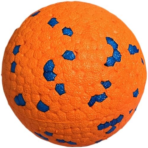 Bola de brinquedo para cães, 3 in / 7,5 cm ETPU sólida para cães médios, brinquedos de mastigar para mastigadores agressivos, brinquedos interativos para cães para tédio, para Border Collie, laranja