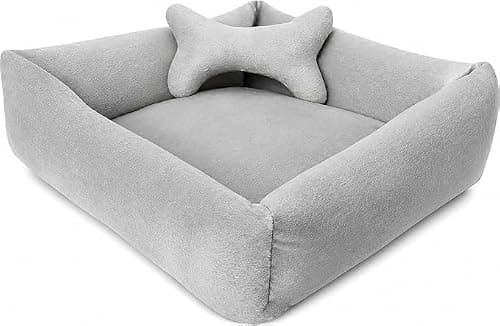 Caminha Pet Cama De Cachorro E Gato Casinha Confortável Lavável Antiderrapante 55cmx50cm Colchonete (Cinza)