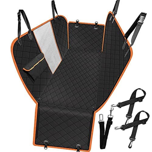 Capa Protetora Carro Pet Impermeável, Antiderrapante, Resistente ao Desgaste, Grande Capacidade 4 em 1 capa de Banco Traseiro de Carro para Cachorro Cachorro Gato Corlaranja