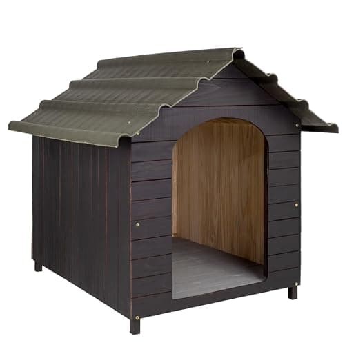 Casa Casinha De Cachorro com Telhado Ecológico Grande N4 (Tabaco)