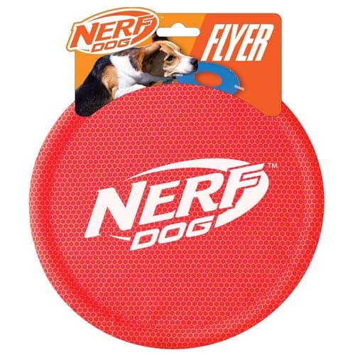 Disco de brinquedo para cães Nerf Dog, resistente à água, para cães de tamanho médio/grande, vermelho