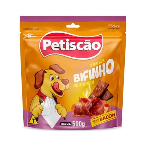 PACOTE TABLETE BIFINHO MASTIGAVEL BACON 500G PETISCAO