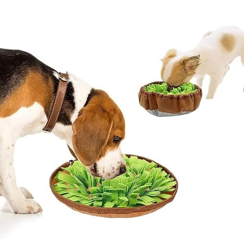Tapete Snuffle para cães, tigela interativa de alimentação lenta com cordão ajustável para gato, cachorro, filhote, coelho, dispensador portátil de guloseimas para viagens, uso interno e externo