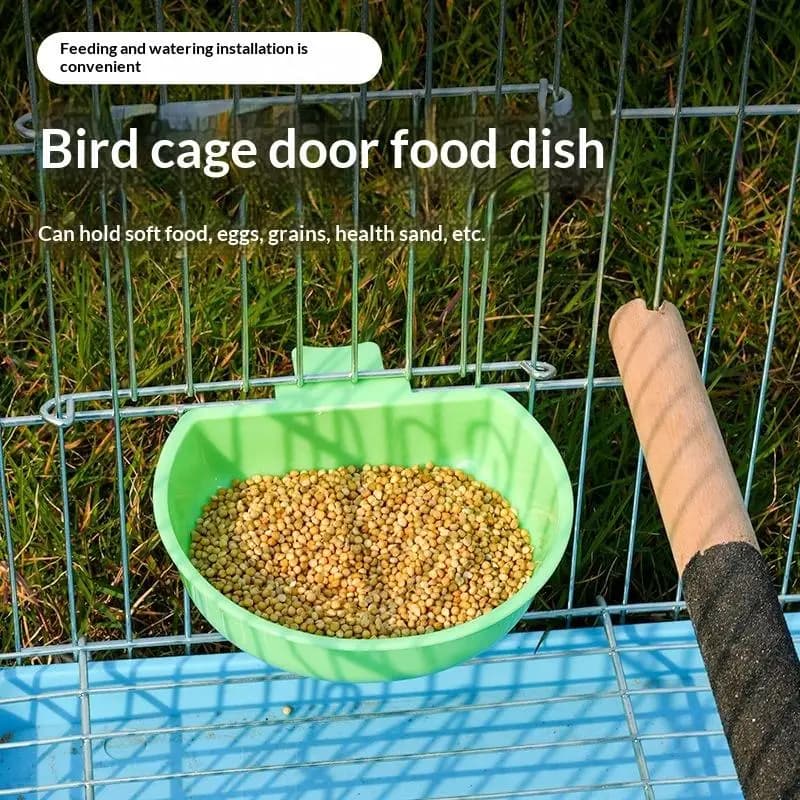 Comedouro e Bebedouro para Pássaros, Caixa de Alimentação Suspensa para Pássaros, Recipiente de Plástico para Alimentos, Dispensador para Casa e Jardim
