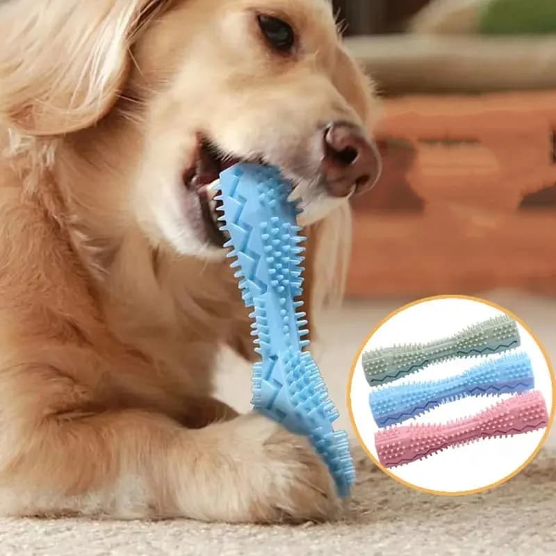 Brinquedo de dentição de cachorro, bastão de mastigar, resistente à mordida, divertido, à prova de vazamento, brinquedo de comida, mordedor de animais de estimação, bastão de limpeza