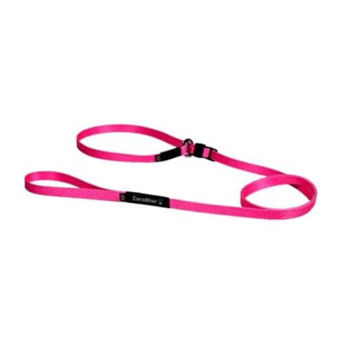 Guia Unificada para Adestramento de Cachorro Zarablue com Enforcador Integrado em Poliéster Resistente para Passeio e Treinamento (Pink, 5,0 Metros)