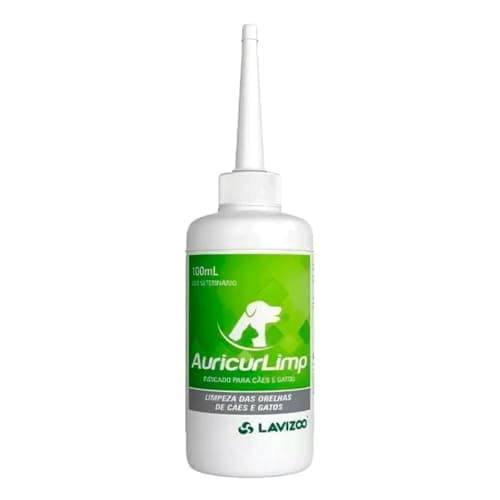 Auricur Limp 100ml Lavizoo Limpeza De Ouvidos De Cães Gatos