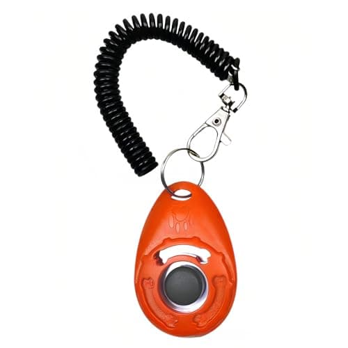 Clicker de treinamento de cães com alça de pulso Clicker durável e leve para treinamento de filhotes, gatos, pássaros e cavalos Ferramenta de treinamento comportamental fácil de usar para