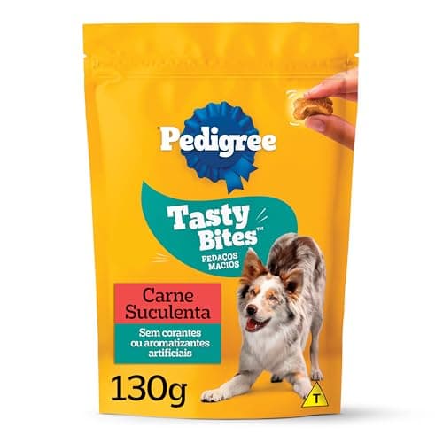 Petisco Pedigree Tasty Bites para Cães Adultos Sabor Carne Suculenta 130g