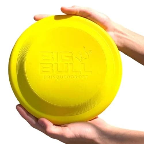 Frisbee Pet Brinquedo Cachorro Aerodinâmico Disco Big Bull para Porte Grande (Amarelo)