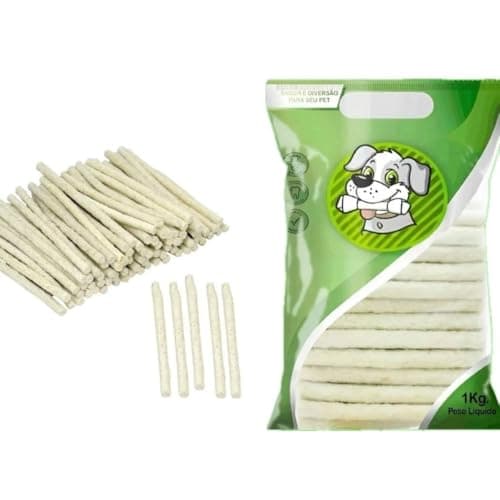 Osso Palito Natural para Cachorro 1kg Petisco Saudável Fortalece os Dentes e Ossos (15mm)