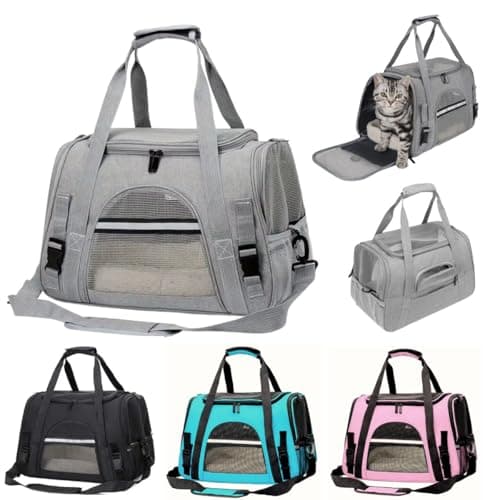 Bolsa Pet Transporte Viagem Avião Para Cães Gatos Luxo (cinzaa)
