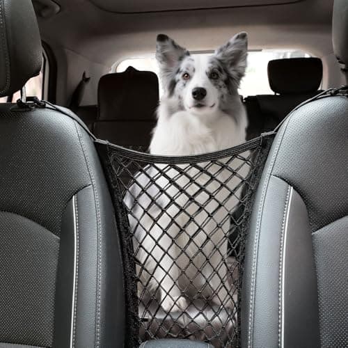 MAXIQI Barreira de rede de carro de cachorro para SUV, acessório de viagem atualizado para cães com organizadores e armazenamento, separa animais de estimação dos passageiros para segurança, organiza