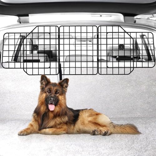 HAITRAL Barreira Ajustável Para Carro De Cachorro, Barreira De Cachorro De Ajuste Universal Para Suvs, Carros, Caminhões, Divisor De Animais De Estimação De Malha De Arame Resistente, Porta Separadora